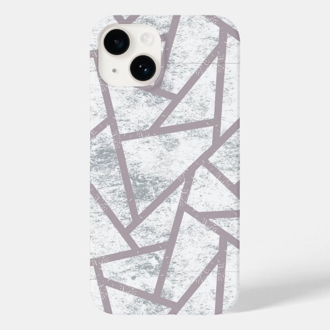 Pale grey mosaic pattern Case-Mate iPhone case (Back)