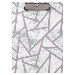 Pale grey mosaic pattern clipboard