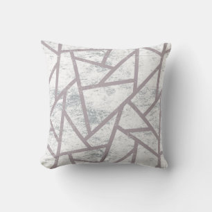 Pale grey mosaic pattern cushion