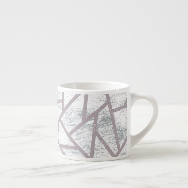 Pale grey mosaic pattern espresso cup (Right)