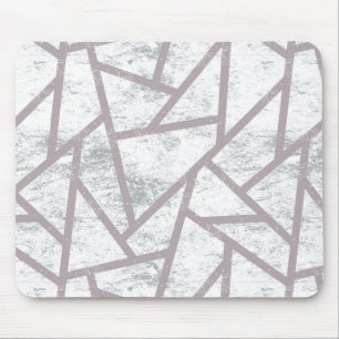 Pale grey mosaic pattern mouse mat