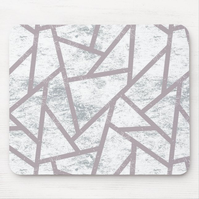 Pale grey mosaic pattern mouse mat (Front)