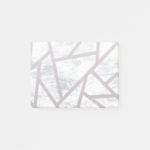Pale grey mosaic pattern post-it notes