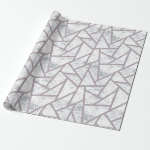 Pale grey mosaic pattern wrapping paper