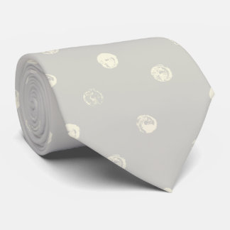 Pale Grey wih Pale Yellow Dots Tie