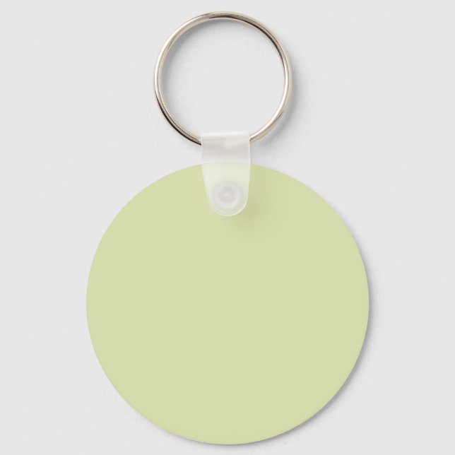 Pale Hops Green DFE6B0 Colour - Option to Add Name Key Ring (Front)