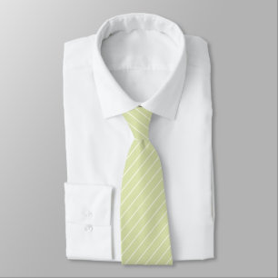 Pale Hops Green with Ivory White Pinstripes Tie
