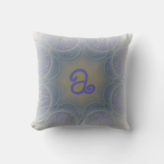 Pale Lavender Designed Monogram Cushion