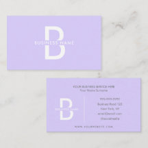 Pale Lavender Monogram Modern Professional