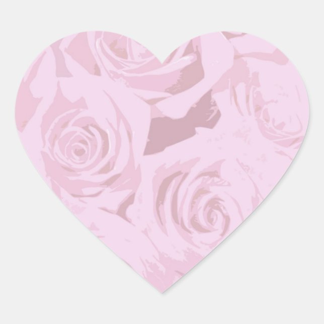 Pale Lavender-Pink Roses Stickers (Front)