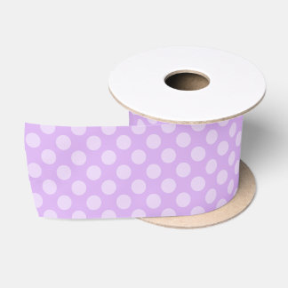 Pale Lavender Polka Dot Satin Ribbon