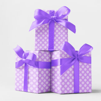 Pale Lavender Polka Dot Wrapping Paper