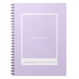 Pale Lavender Purple Block Quote Classic Notebook