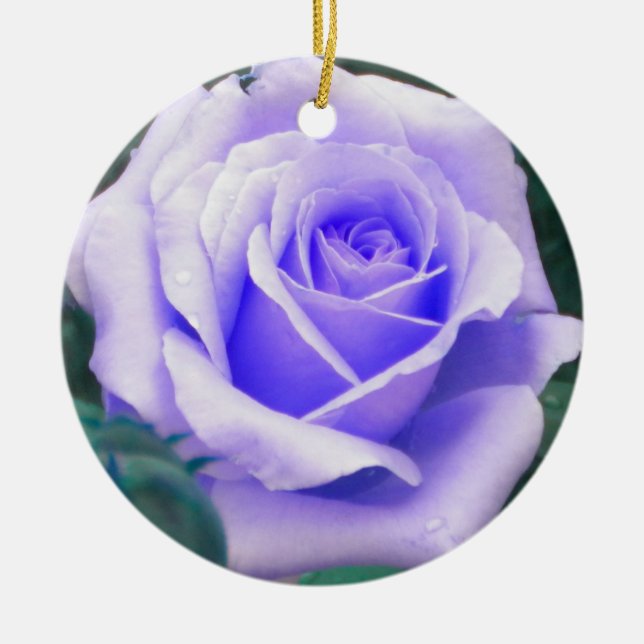 Pale Lavender Rose Ornament (Front)