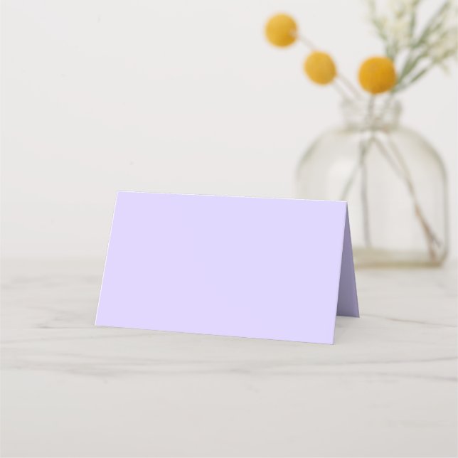 Pale Lavender Solid Colour Place Card (Front)