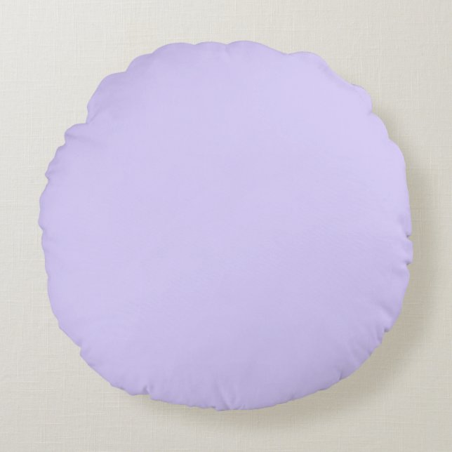 Pale Lavender Solid Colour Round Cushion (Front)