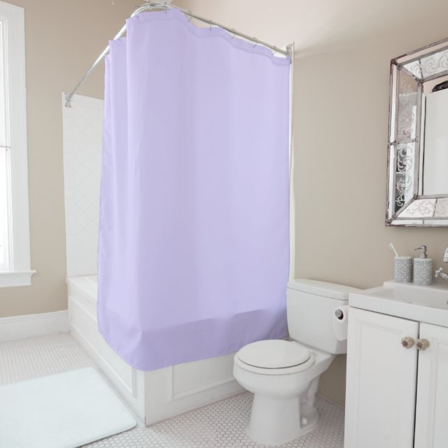 Pale Lavender Solid Colour Shower Curtain (In Situ)