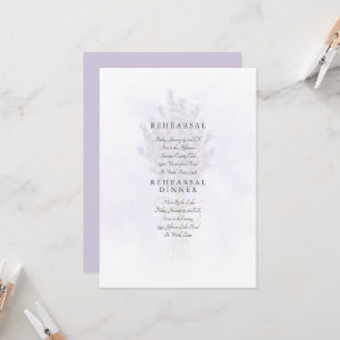 Pale Lavender Splash Floral Rehearsal  Invitation