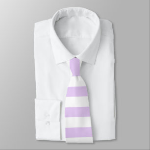 Pale Lavender Striped Solid Colour Stripes  Tie