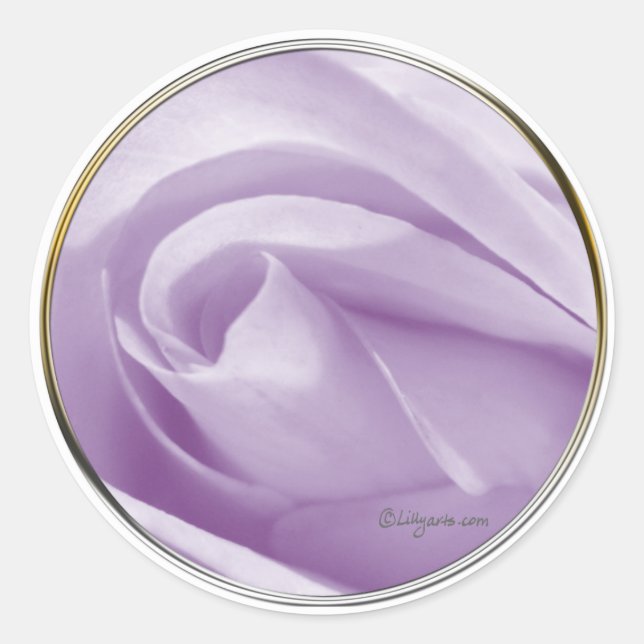 Pale Lavender Wedding Invitation Seal (Front)