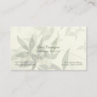 Pale leaves business card
