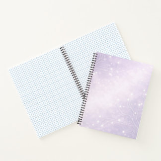 Pale lilac and pearl gray AI art  Notebook