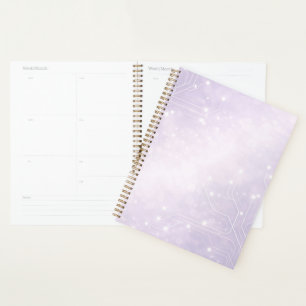 Pale lilac and pearl gray AI art Planner