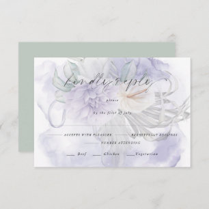 Pale Lilac Floral Meal Choice RSVP