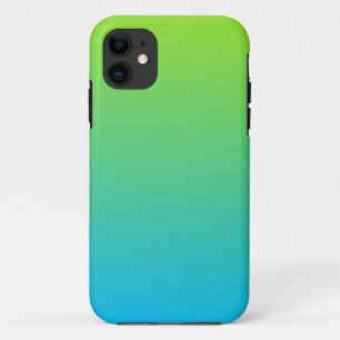 Pale Lime And Blue Two Tone iPhone 11 Case
