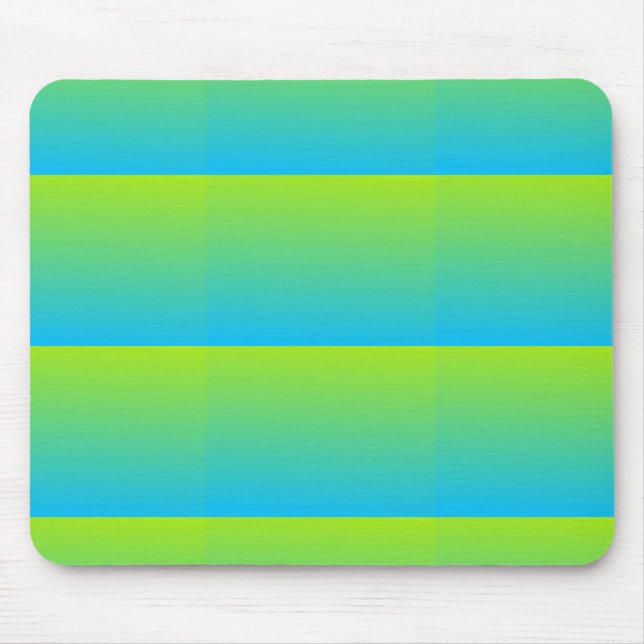 Pale Lime And Blue Two Tone Mouse Mat (Front)