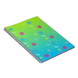 Pale Lime And Blue Two Tone Notebook