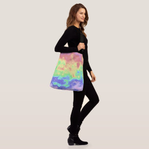 Pale Marbled Rainbow Crossbody Bag