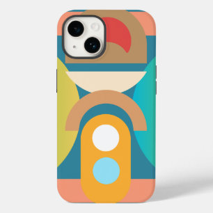Pale Minimalist Abstract Geometric Shapes Case-Mate iPhone 14 Case