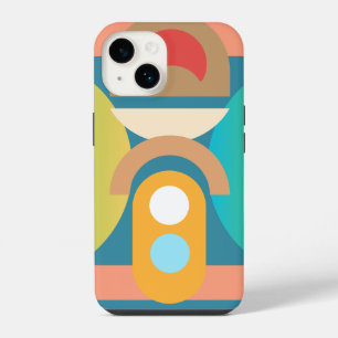 Pale Minimalist Abstract Geometric Shapes  iPhone 14 Case