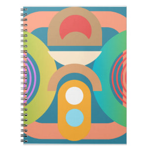 Pale Minimalist Abstract Geometric Shapes  Notebook