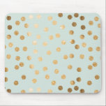 Pale Mint and Gold Glitter City Dots Mouse Mat<br><div class="desc">This mousepad features a pattern of modern and on-trend dots of faux gold glitter on a background of soft mint,  bringing a touch of glamour to your desktop.</div>