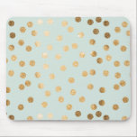 Pale Mint and Gold Glitter City Dots Mouse Mat<br><div class="desc">This mousepad features a pattern of modern and on-trend dots of faux gold glitter on a background of soft mint,  bringing a touch of glamour to your desktop.</div>