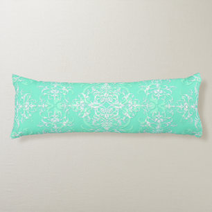 Pale Mint Green Double Damask Body Cushion