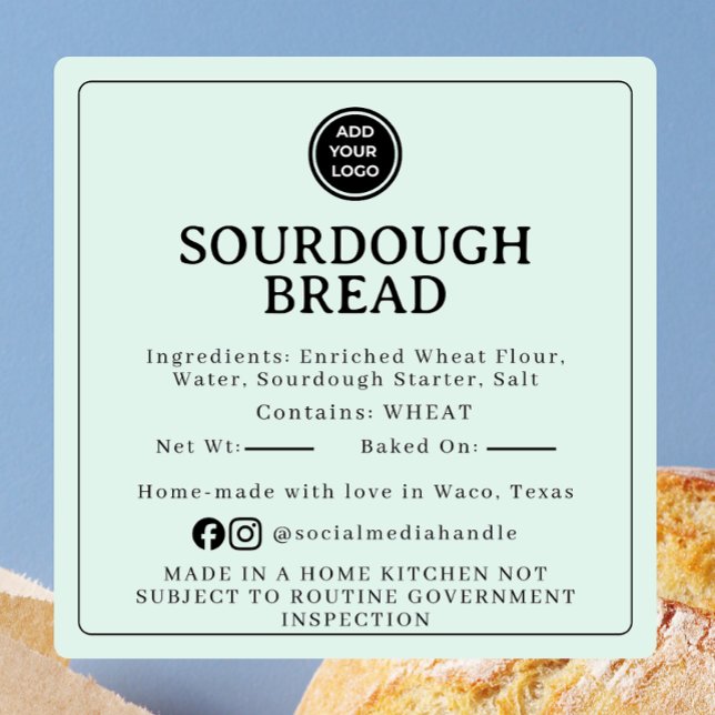 Pale Mint Sourdough Ingredient Cottage Sticker (Creator Uploaded)