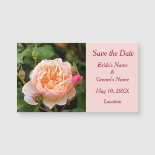 Pale Orange Rose and Buds Save the Date