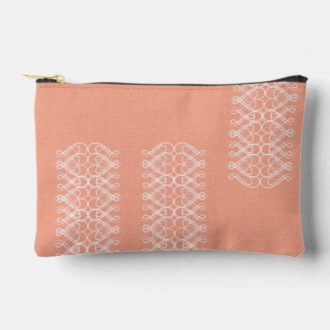 Pale Orange Small Accessory Pouch (Front)