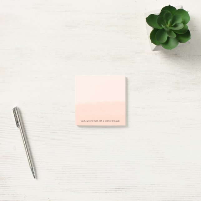 Pale Orange Watercolor Abstract Post-it Notes (Office)