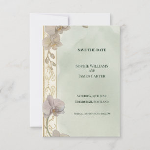 Pale Orchid Save The Date Card