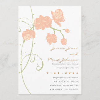Pale Orchids Invitation