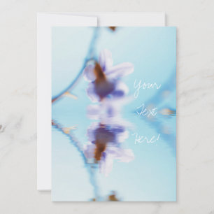 Pale Pastel Blue Purple Flower Water Invitation