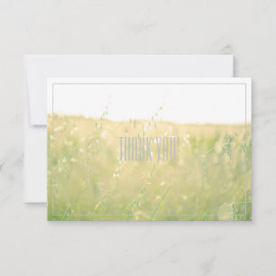 Pale Pastel Colours Field Thank You Flat Card