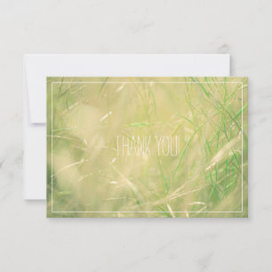Pale Pastel Colours Field Thank You Flat Card