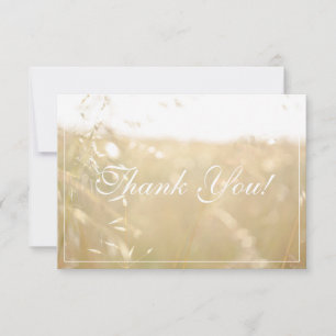 Pale Pastel Colours Field Thank You Flat Card