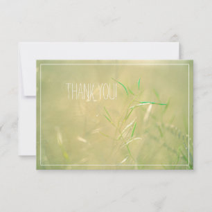 Pale Pastel Colours Field Thank You Flat Card