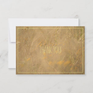 Pale Pastel Colours Field Thank You Flat Card